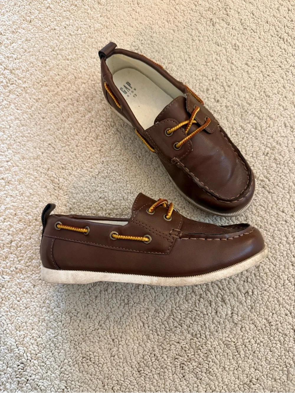 GAP Kids Brown Leather Boat Shoes